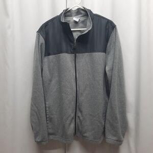 Vintage Starter Full Zip Up Fleece Jacket Men's Size XL Grey Activewear Sporty